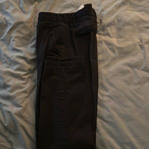 Broken in straight style navy khakis from Gap